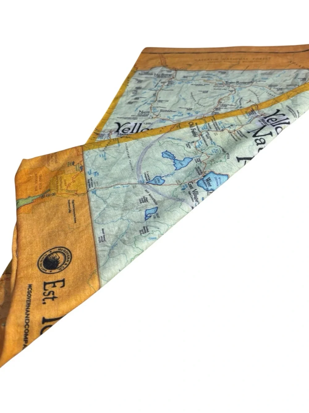 Yellowstone National Park Map Neck Gaiter Headwear Bana Scarf McGovern & Co